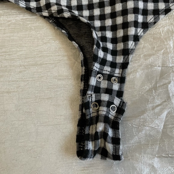 Dynamite black and white gingham snap closure bodysuit - Picture 7 of 9